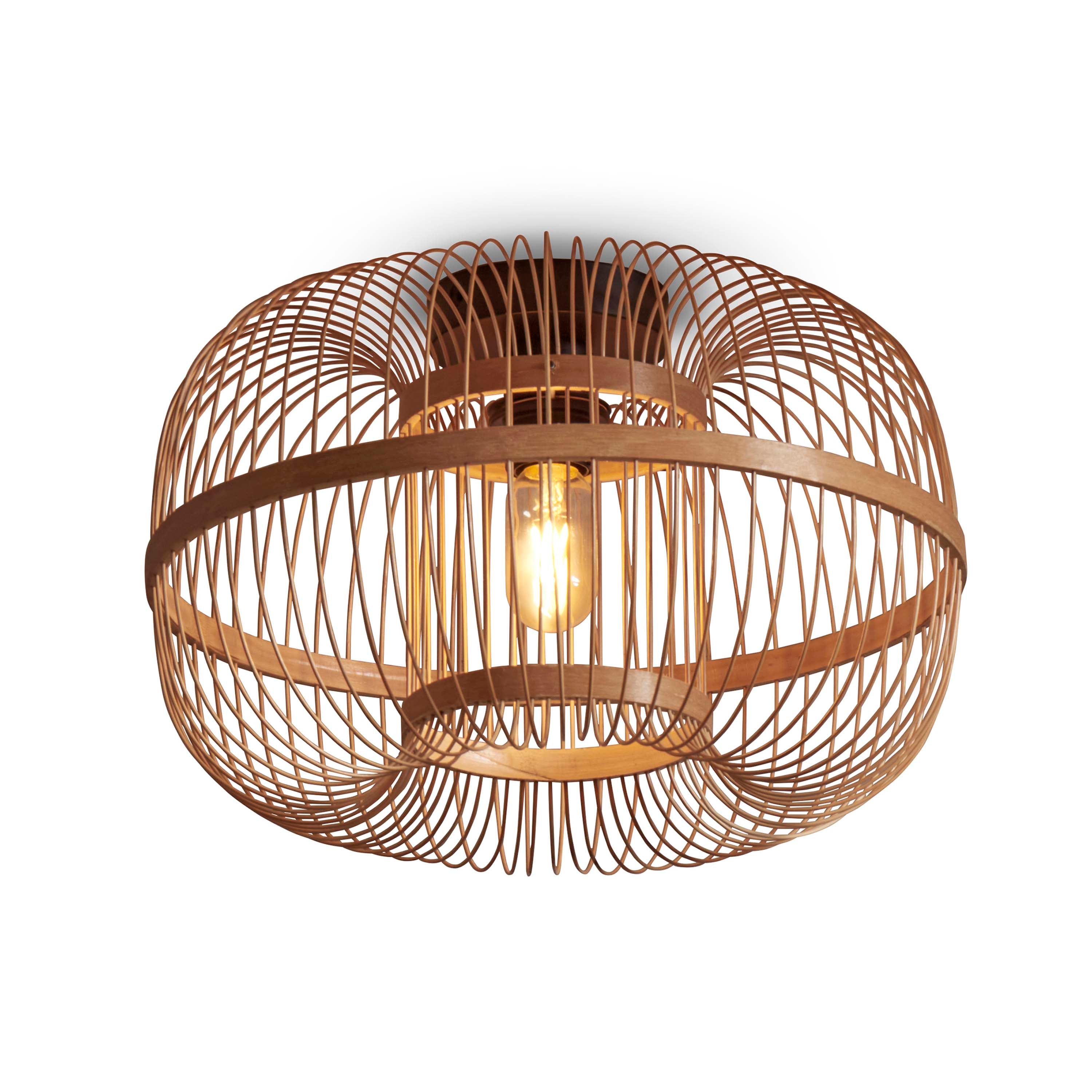 Hokkaido bamboo ceiling lamp, 28 x 38 cm, natural